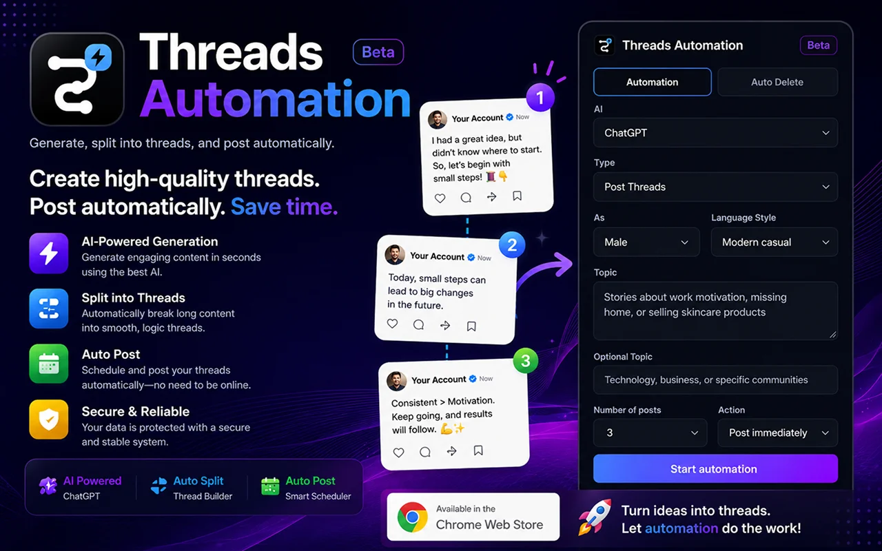 Threads Automation preview